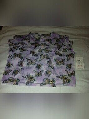 NWT Spencer's Sheer cover-up top crop top.